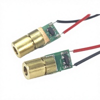 Nuevo Módulo de Diodo Láser Sojay de 6 mm, 650 nm, 5 V, 5 mW, Cabezal de Cobre, Punto Rojo
