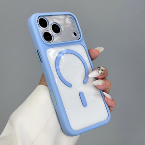 Étui de téléphone magnétique transparent en PC de haute qualité B493 pour iPhone 15 16 17 18 Pro Max - Product Image 3