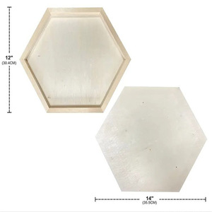 Hexagonal Wooden Craft Set <b>DIY</b> Painting Template Pine Wood Educational <b>Kit</b> For Home Use - Product Image 4
