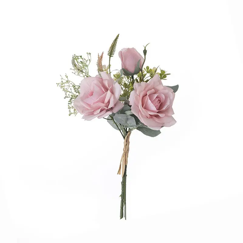 2024 nuova vendita calda Bouquet di Rose artificiali nuovo Design san valentino regalo decorativo fiori e piante