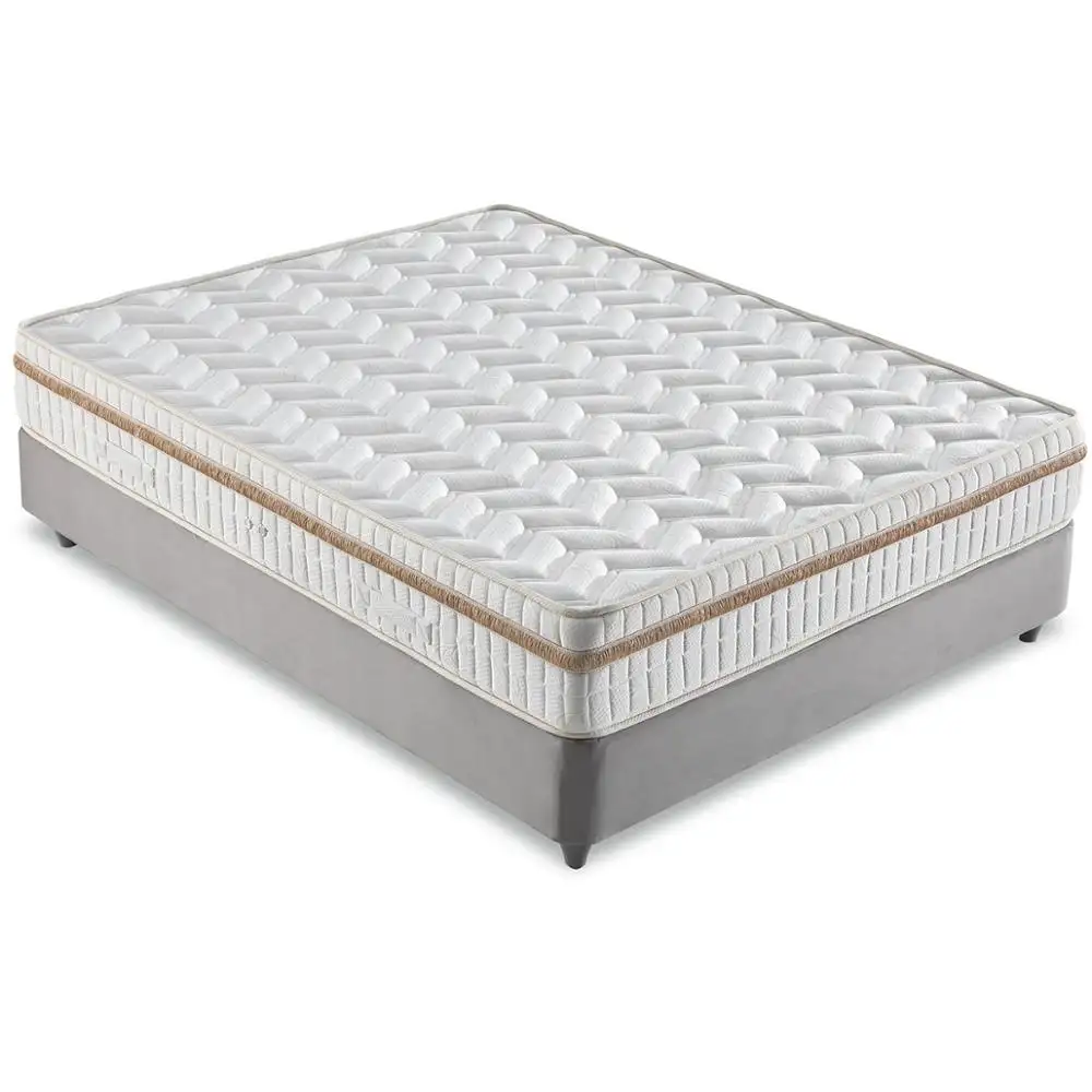 Pocket Spring Mattress Factory Wholesale Price Luxury Top White OEM Style Fabric Packing Furniture Bedroom Tight Color Design