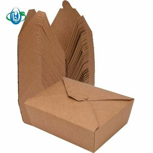 Mikrowellengeeignete Braune Kraftpapier-Recyclingbox für Fast Food, Takeout-Behälter, Mittagessen-Boxen - Product Image 3