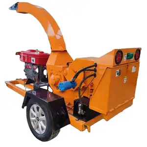 Pine tree branch crushing machine Equipped with conveyor belt Garden small tree crusher