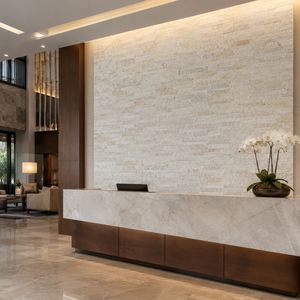 Modern Beige Slate Thin Slab Exterior Wall Cladding Honed Surface Durable - Product Image 6