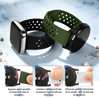 Bracelet de montre en silicone de 22 mm pour montre connectée / montre universelle