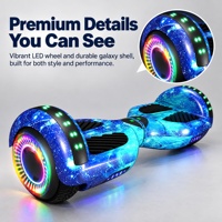 Trottinette électrique auto-équilibrante pour adultes, hoverboard de 6,3 pouces avec haut-parleur Bluetooth