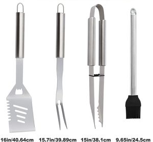 <b>Heavy</b> <b>Duty</b> Stainless Steel Complete Grilling Utensil LFGB & SGS Certified Multifunction Dishwasher Safe BBQ <b>Tool</b> Set 12-Piece - Product Image 2