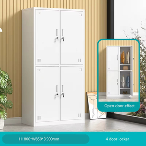 Armoire de rangement à 4 portes en acier, avec barre de suspension, étanche à l'humidité, pour l'école et le <span class=keywords><strong>bureau</strong></span>, fabriquée en Chine - Product Image 1