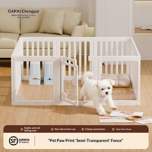 Cage <span class=keywords><strong>pour</strong></span> <span class=keywords><strong>chien</strong></span>, clôture <span class=keywords><strong>pour</strong></span> <span class=keywords><strong>chien</strong></span>, <span class=keywords><strong>barrière</strong></span> intérieure, clôture de protection <span class=keywords><strong>pour</strong></span> animaux de compagnie, chiens de petite taille, usage domestique, transparente, anti-évasion, enclos semi-transparent - Product Image 2