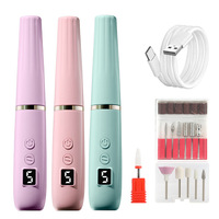 Ponceuse à Ongles Portable Rechargeable Professionnelle Longue Durée, Outil de Manucure 5 Vitesses, 18 000 tr/min, Polisseuse à Ongles pour