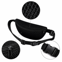 Sac banane personnalisé avec logo, sac de ceinture en gros, sac banane en maille, fabricant OEM, voyage, sports de plein air
