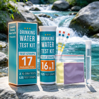 Kit complet de test d'eau 17 paramètres, test bactérien et bandelettes de test d'eau 16-en-1 pour l'analyse de la qualité de l'eau potable, de l'eau de puits et de l'eau du robinet