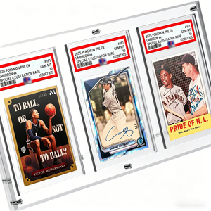 Custom Clear <b>Acrylic</b> Card Display <b>Frame</b> Wall Mount Slab Holder TCG Sports Graded Trading Card Display <b>Frame</b> - Product Image 4