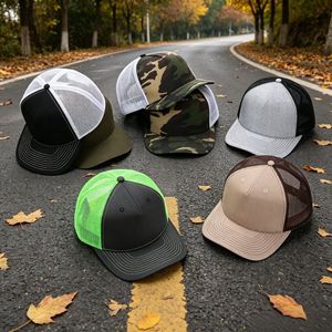 <span class=keywords><strong>Casquette</strong></span> Trucker Richardson 112 vierge à 5 panneaux en coton avec maille frontale, broderie personnalisée, camouflage multicolore, <span class=keywords><strong>casquette</strong></span> snapback bicolore - Product Image 1