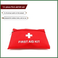Trousse de premiers secours RKS 13 pièces, équipement de survie en plein air, kit d'urgence portable pour voyages en famille, fournitures de traitement des plaies