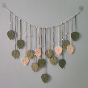 Nordique Simple Ins bohème en bois perle <span class=keywords><strong>Photo</strong></span> gland tissé à la main coton corde tenture <span class=keywords><strong>murale</strong></span> extérieure décoration <span class=keywords><strong>murale</strong></span> à la main <span class=keywords><strong>tapisserie</strong></span> <span class=keywords><strong>murale</strong></span> - Product Image 1
