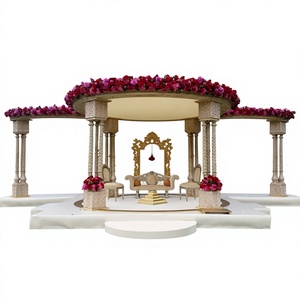 Outdoor Garden Theme Floral <b>Wedding</b> Mandap Inspirational Queen <b>Wedding</b> Mandap South Indian <b>Wedding</b> Event Trivedi Mandap - Product Image 1