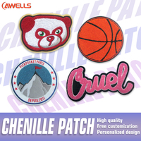 Ordinateur broderie étiquette serviette broderie 0-9 numéro Patch coudre feutre Chenille vêtements accessoires Badge autocollant