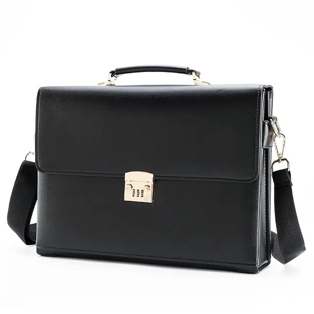 OEM Office Business Single Shoulder Cross Bag Pu Leather Briefcase, Laptop Bag For Men Password lock anti-diebstahl anwalt tasche