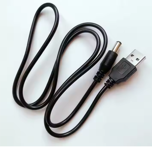 USB A Để DC 5521 Sạc Cáp 90 Độ Góc Phải DC 5.5Mm Cáp Điện Đen Trắng 1M Cho Máy Ảnh Đa Phương Tiện Máy Quét Mã Vạch - Product Image 4