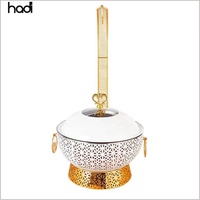 Ensemble de réchauds de buffet de luxe pour hôtel, 4,5 L/6 L/8 L, dôme noir en acier inoxydable