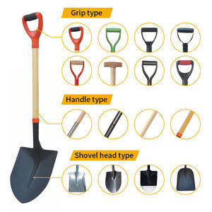 Verkauf Landwirtschaftsgeräte Maßgefertigte Garten-Stahlschaufel mit Langem Holzgriff Quadratische Schaufel China Fabrik - Product Image 2