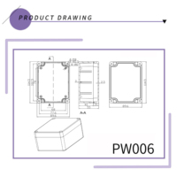 PW006 Boîte de boîtier en plastique étanche 115*90*55mm Boîte électrique de projet électronique