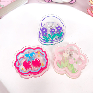 Clip en acrylique PP transparent avec motif de dessin animé mignon, pour la papeterie des étudiants, le rangement de documents et de factures, marque NASNAK, modèle PPJ-2026, vente en gros - Product Image 2
