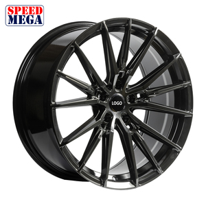 Jantes en alliage léger Speed Mega 20 à rayons multiples, 20 pouces, noir brillant, style sport de luxe, performance - Product Image 4