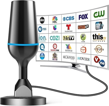 Long-Range Indoor Digital TV Antenna 4K 1080p HDTV Antenna for All Smart TVs Supports Local Channels Made of Plastic