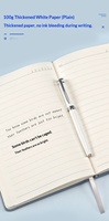 Cuaderno A5 de Sarga con Cubierta de Cuero que Cambia de Color, Encuadernación Cosida con Hilo, Diseño Elegante Hecho a Medida para Notas de Conferencia y Negocios