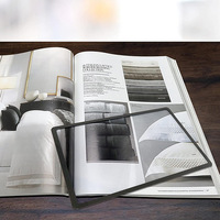 Loupe de lecture A5 pleine page ultra-fine en PVC 180x120mm, feuille grossissante portable pour livres, journaux, bibliothèque, cartes de visite
