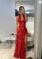 Robe de soirée de luxe rose à fleurs, style sirène, pour l'Arabie Saoudite, Nouvel An, Noël, Saint-Valentin, anniversaire, personnalisable