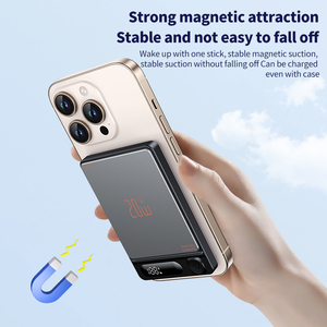 Batterie externe magnétique sans fil 5000 mAh certifiée 3C Chine, approuvée par les compagnies aériennes, avec affichage numérique LED, format de poche, chargeur de voyage - Product Image 5