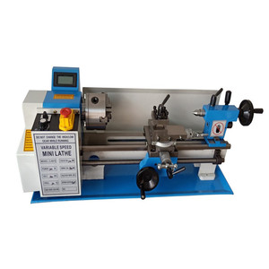 Mini <b>Lathe</b> 350mm Length 10 Speed Stages 0.6kw Motor Benchtop Metal Turning Machine <b>Tool</b> Standard Precision - Product Image 1