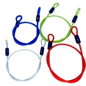 Câble de sécurité UMEDO pour bagages <span class=keywords><strong>avec</strong></span> doubles boucles, câble de sécurité en acier tressé pour les voyages en extérieur, compatible <span class=keywords><strong>avec</strong></span> les cadenas en <span class=keywords><strong>U</strong></span> et les cadenas à combinaison - Product Image 4