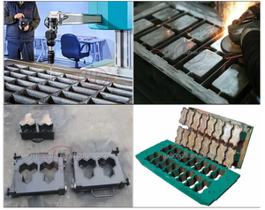 Stampo in mattoni ad incastro blocco in calcestruzzo stampo in mattoni manuale macchina per lo stampaggio di mattoni - Product Image 2