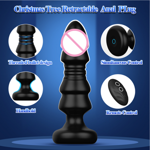 Vibrador <span class=keywords><strong>Anal</strong></span> de empuje Masajeador de próstata para hombres WomenTelescopic Vibrating <span class=keywords><strong>Anal</strong></span> Plug Estimulador Juguetes con 5 modos - Product Image 5