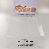 Présentoir acrylique transparent de support de chaussure pour le modèle d'étagère au détail en plastique de luxe de magasin et de supermarché