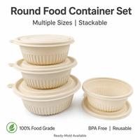 Bol à soupe jetable en amidon de maïs biodégradable et compostable de 600 ml, qualité alimentaire, écologique, vente en gros