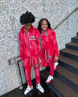 KY Sweat-shirts à capuche unisexe pour homme, coupe épaisse, effet délavé à l'acide, et pantalons de survêtement effet délavé soleil