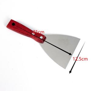 Verschillende Grootte Stopverf Mes Schraper Stopverf Messen Met Rood Hout Handvat Stopverf Schraper Roestvrij Staal - Product Image 1