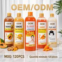 Gel Douche Exfoliant Curcuma Carotte 1000ml Marque Privée OEM – Blanchissant, Exfoliant, Nettoyant, Hydratant 1000ml