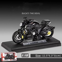1/18 échelle Ducati le diable alliage Scooter Sport vélo moulé sous pression enfants jouets Simulation moto véhicules course modèle cadeau pour garçon