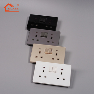 KLASS Interrupteurs et prises électriques muraux standard britanniques à 5 broches avec 1/2 ports USB, vente chaude - Product Image 1