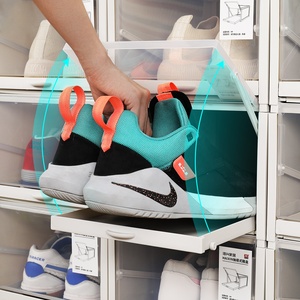 Stackable Foldable Multipurpose <strong>Shoes</strong> <strong>Box</strong> Plastic Storage <strong>Box</strong> With Handle - Product Image 2