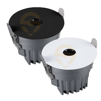 Spot encastré LED en aluminium pour projets hôteliers, résidentiels et de villas, découpe 75mm, petit trou, éclairage de plafond encastré