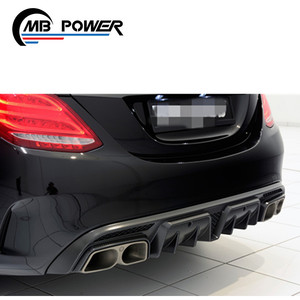 Lame de pare-choc arrière en fibre de carbone, accessoire de voiture, C-CLASS W205 C63 style B, noir, 2014y C63, <span class=keywords><strong>prix</strong></span> d'usine - Product Image 6
