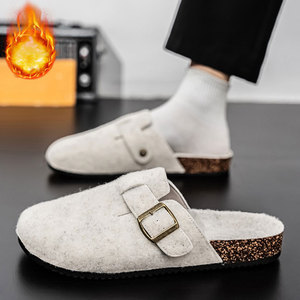 Chaussures en <span class=keywords><strong>feutre</strong></span> de haute qualité pour hommes et femmes, <span class=keywords><strong>mules</strong></span> et mocassins d'intérieur et d'extérieur avec semelle intérieure confortable en liège - Product Image 5