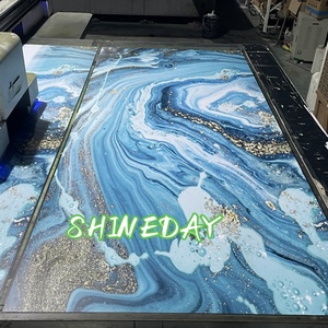 แผ่นผนังทีวีหนา2มม. ทำความสะอาดง่ายแผงหินอ่อน UV จางทนทานต่อการซีดสำหรับห้างสรรพสินค้า - Product Image 1